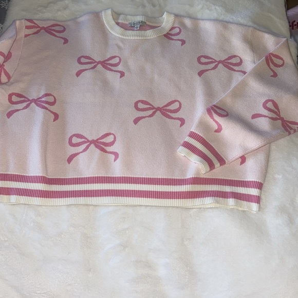 Coquette girl, pink bow sweater 🎀🎀🎀 - Picture 5 of 9